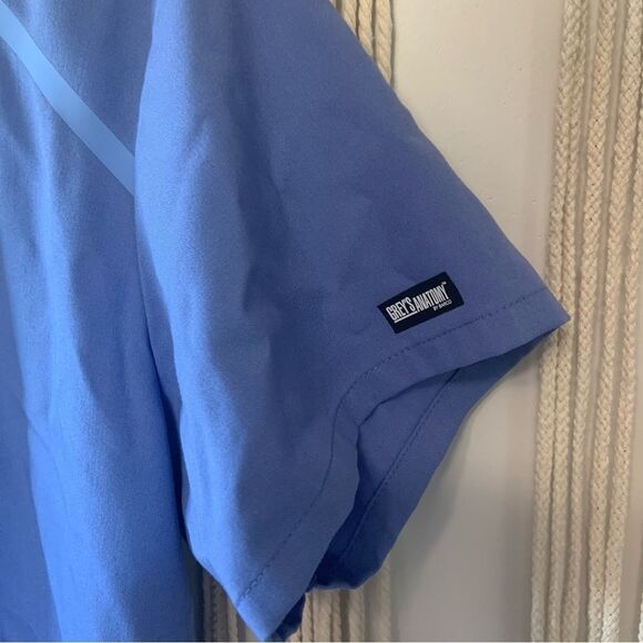 GREY’S ANATOMY By Barco Impact Elevate V Neck Scrub Top Ciel Blue Size Large - Picture 6 of 12